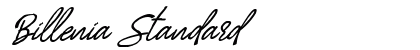 Billenia Standard Font Billenia Standard Font Preview