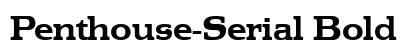 Penthouse-Serial Bold Font Preview Penthouse-Serial Bold Font Preview