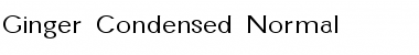 Ginger-Condensed Normal Font