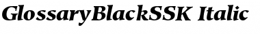 GlossaryBlackSSK Italic Font