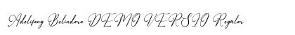 Adelifany Belindara DEMO VERSIO Regular (OpenType) Font Preview Adelifany Belindara DEMO VERSIO Regular (OpenType) Font Preview