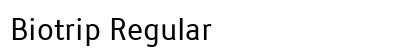 Biotrip Regular Font Biotrip Regular Font Preview