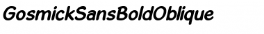 GosmickSans Bold Italic Font