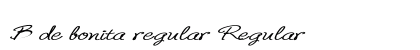 B de bonita regular Regular Font Preview B de bonita regular Regular Font Preview