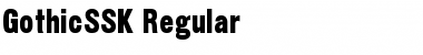 GothicSSK Regular Font