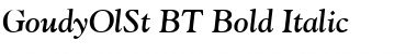 GoudyOlSt BT Bold Italic Font