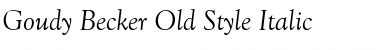 Download Goudy Becker Old Style Font