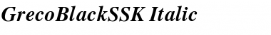 GrecoBlackSSK Italic Font