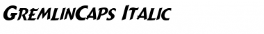 GremlinCaps Italic Font