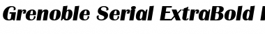 Grenoble-Serial-ExtraBold RegularItalic Font