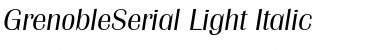 GrenobleSerial-Light Italic