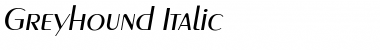 Greyhound Italic Font