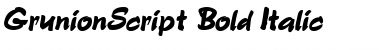 GrunionScript Bold Italic