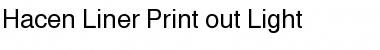 Hacen Liner Print-out Light Regular Font
