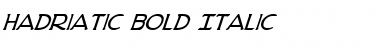 Hadriatic Bold Italic Bold Italic Font