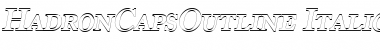 HadronCapsOutline Italic Font