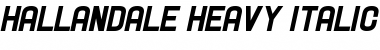 Hallandale Heavy Italic JL Regular Font
