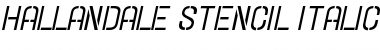 Hallandale Stencil Italic JL Regular Font