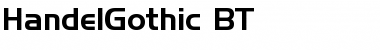 HandelGothic BT Regular Font
