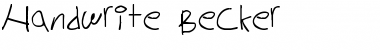 Download Handwrite Becker Font