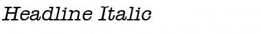 Headline Italic Font