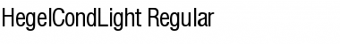 HegelCondLight Regular Font