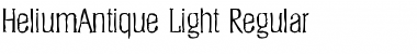 HeliumAntique-Light Regular Font