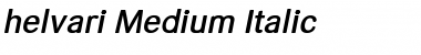 helvari Medium Italic Font