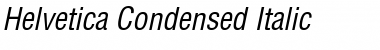 Helvetica Condensed Italic Font
