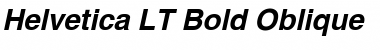 Helvetica LT Bold Italic