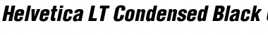 Helvetica LT CondensedBlack Italic Font
