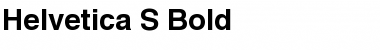 Helvetica S Bold Font