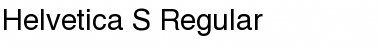 Helvetica S Regular