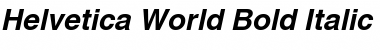 Helvetica World Bold Italic