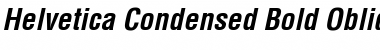 Helvetica-Condensed BoldItalic Font