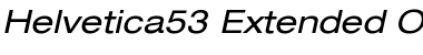 Helvetica53-Extended RomanItalic Font