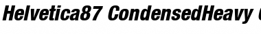 Helvetica87-CondensedHeavy HeavyItalic Font