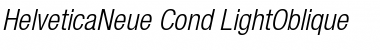 HelveticaNeue Cond LightOblique Font