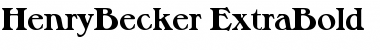 HenryBecker-ExtraBold Regular Font