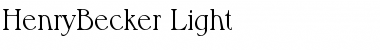 HenryBecker-Light Regular Font
