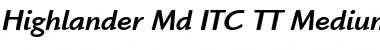 Download Highlander Md ITC TT Font
