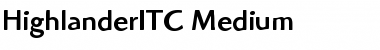 HighlanderITC-Medium Medium Font