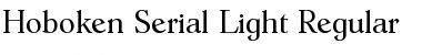 Hoboken-Serial-Light Regular Font
