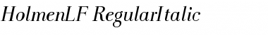 Download HolmenLF-RegularItalic Font