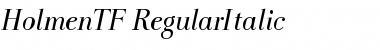 HolmenTF-RegularItalic Regular Font