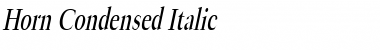 Horn Condensed Italic