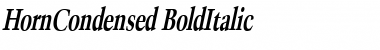 HornCondensed BoldItalic Font