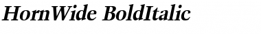 HornWide BoldItalic Font