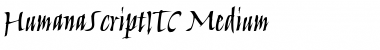 Download HumanaScriptITC-Medium Font