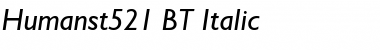 Humanst521 BT Italic Font